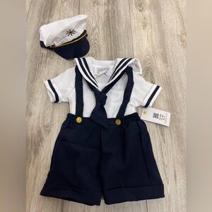 Spring Notion Toddler Medium Sailor Captain Outfit NWT